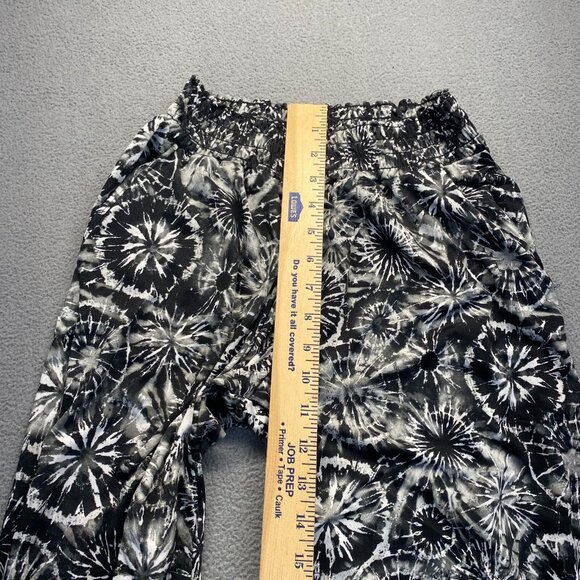 Karen Brooks Pants Womens Black Mid Rise Wide Leg Pockets,Large,USA,Elastic Wais - Picture 5 of 6